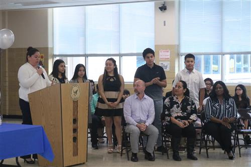 Ms Mancillas introduces the NJHS Officers Ms Mancillas introduces the NJHS Officers